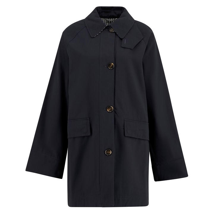Barbour Women's Blue Gabby Car Coat in Size 14, Sports Direct
