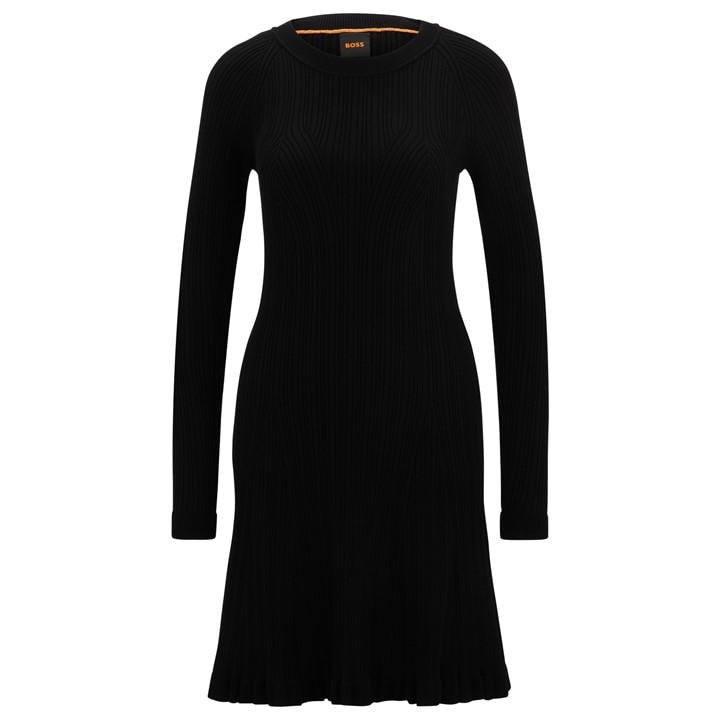 Boss Women's Black C Furner Knitted Top in Size 12, Sports Direct