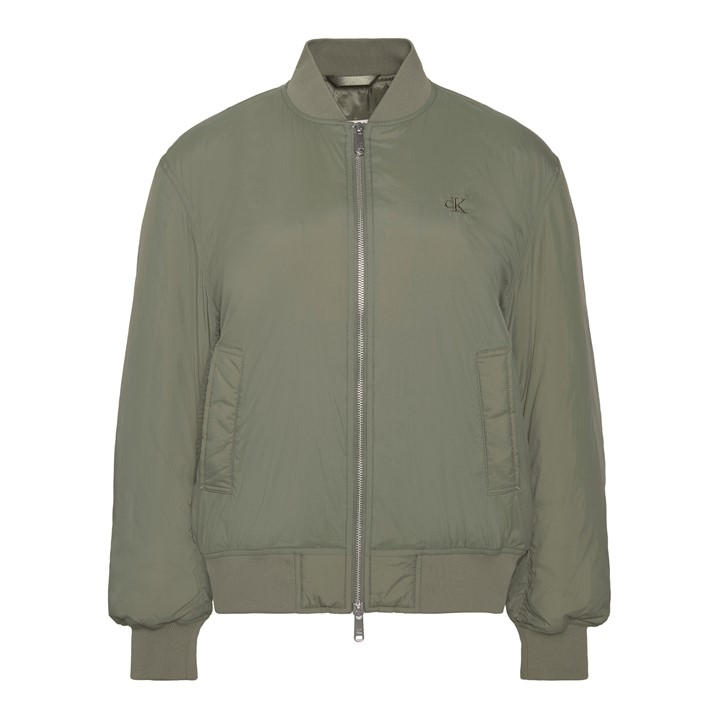 Calvin Klein Jeans Women's Green Bomber Jacket in Size 12, Sports Direct
