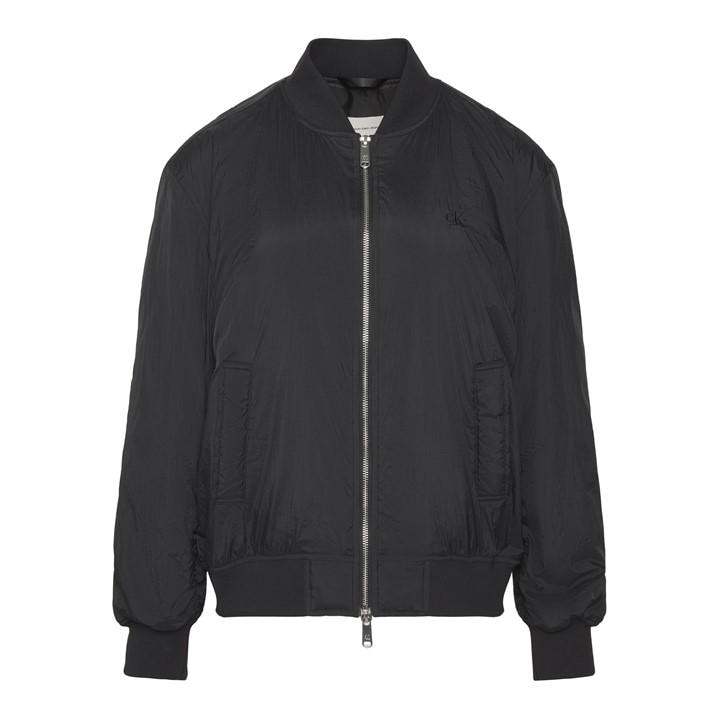 Calvin Klein Jeans Women's Black Bomber Jacket in Size 8, Sports Direct