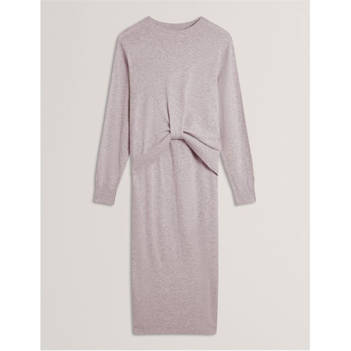 Ted Baker Women's Grey Midi Knitted Jumper Dress in Size 8, Sports Direct