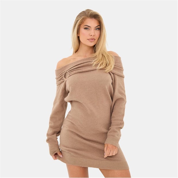 self-portrait textured-knit mini dress Self-Portrait - Pink Textured Knit Mini Dress