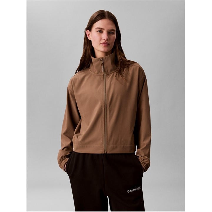 Calvin Klein Women's Brown Windbreaker in Size 14, Sports Direct