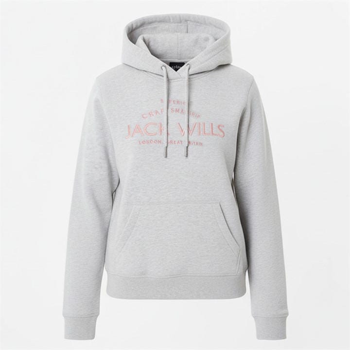 Jack Wills Women's Grey Hunston Graphic Logo Hoodie in Size 18, Sports Direct