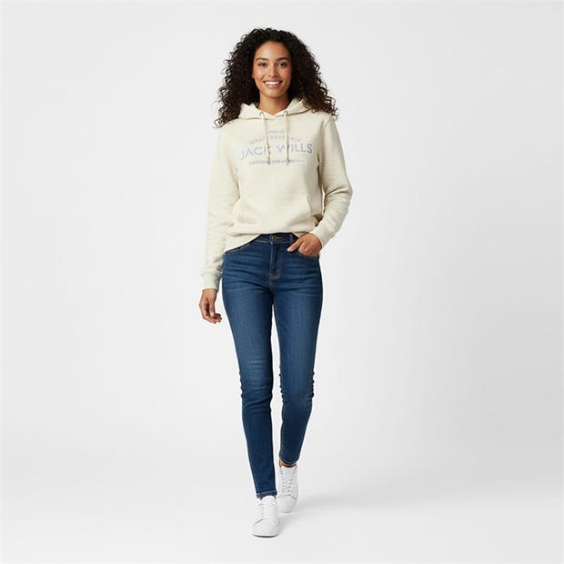 Light Heather - Jack Wills - Hunston Graphic Logo Hoodie