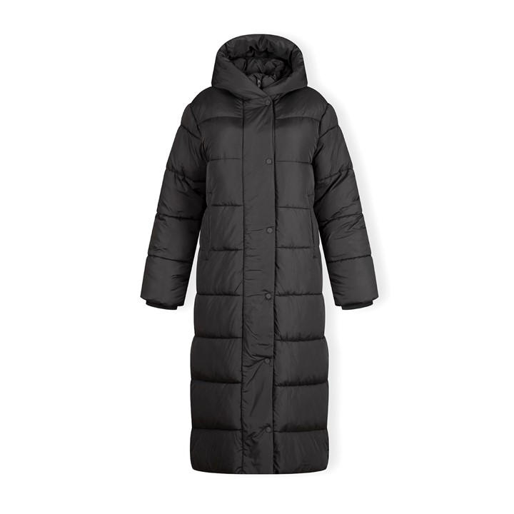 Minoti Women's Grey Long Padded Winter Coat With Hood And Zip Pockets in Size 10, Sports Direct