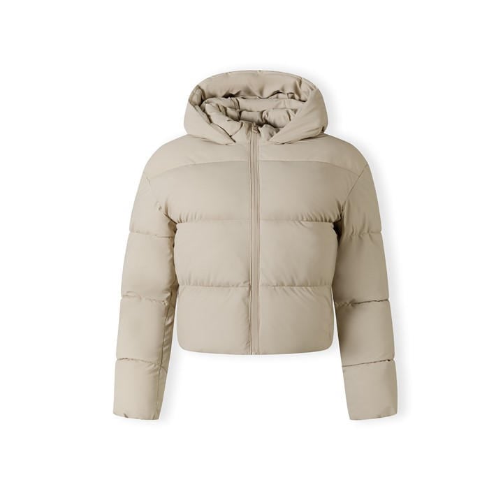 Minoti Women's Neutral Short Quilted Water Repellent Jacket With Hood Grey in Size 16, Sports Direct