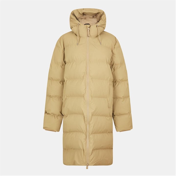 Rains Women's  Long Puffer Jacket in Size 12, Sports Direct