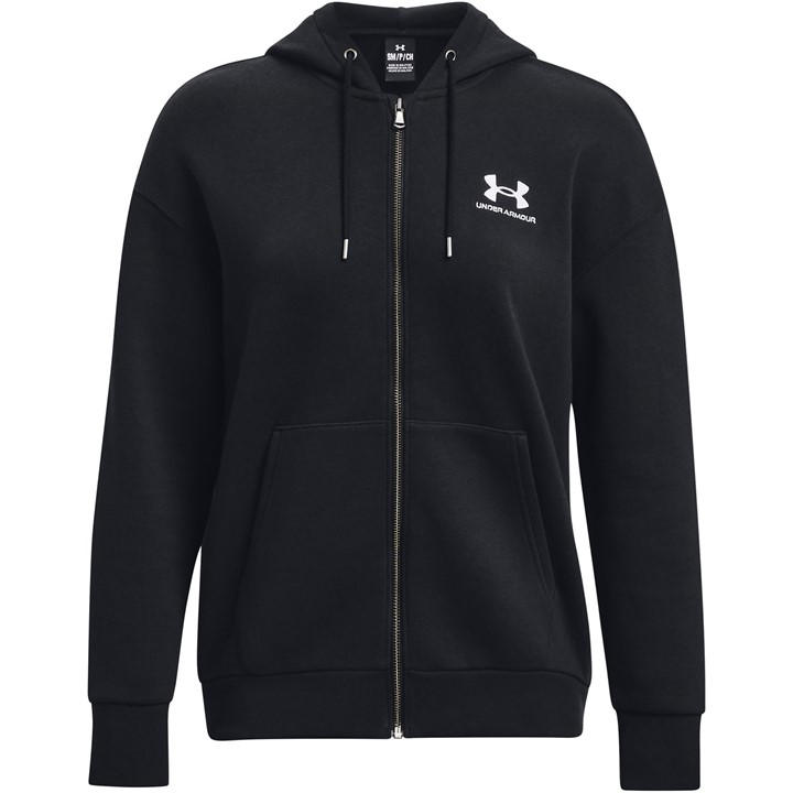Under Armour Women's Black Essential Full Zip Fleece in Size 10, Sports Direct