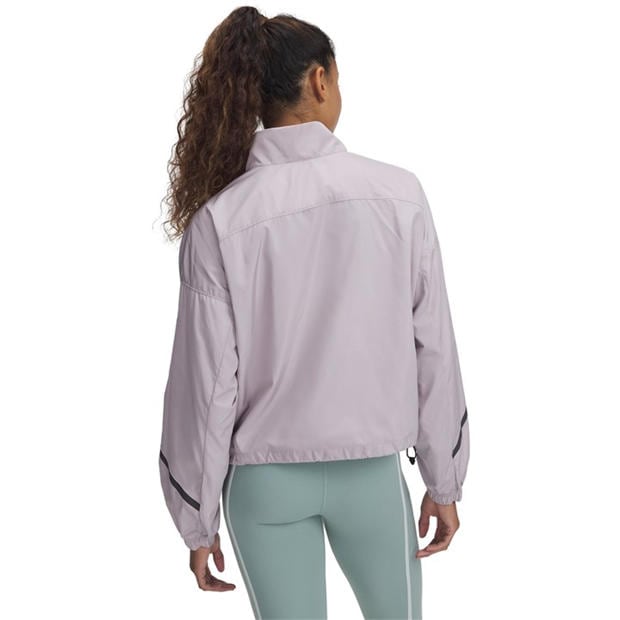 Gray - Under Armour - Women's Woven Sheen Performance Training Jacket