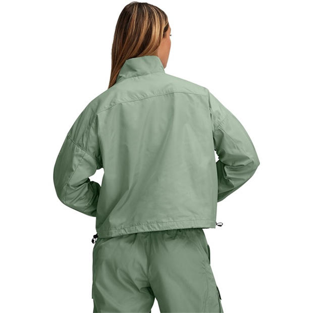 Green - Under Armour - Women's Woven Sheen Performance Training Jacket