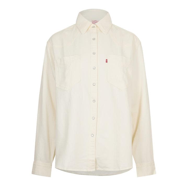 Levis Women's White Overshirt in Size 14, Sports Direct
