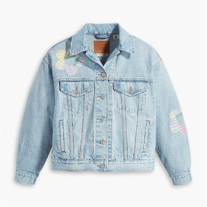 Levis Women's Blue Trucker Fresh As A Daisy T Denim Jacket in Size 14, Sports Direct