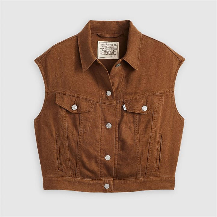 Levis Women's Brown Shrkn 90S Vest
