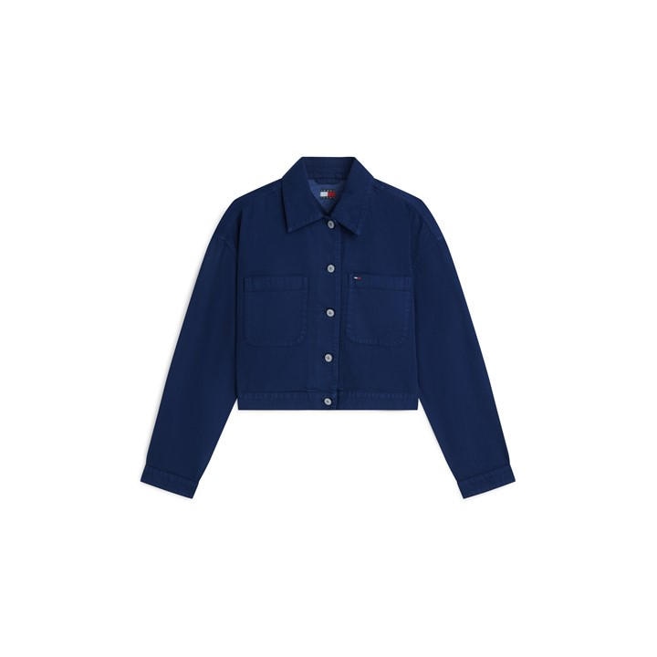Tommy Jeans Women's Blue Overshirt in Size 12, Sports Direct