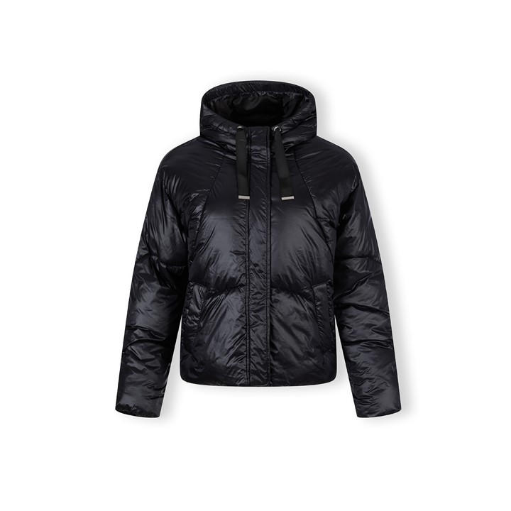 Minoti Women's Black Short Insulated Hooded Jacket in Size 14, Sports Direct