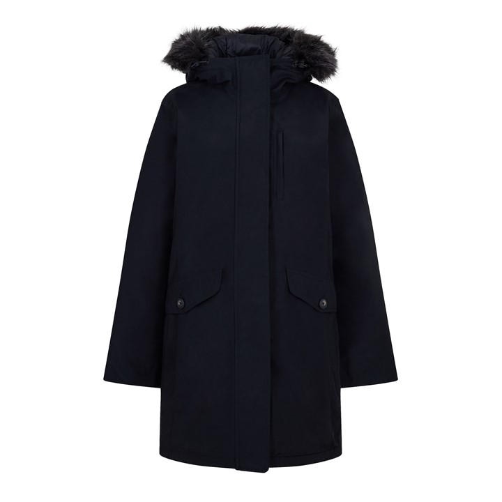 Timberland Women's Black Timb Waterproof Parka in Size 16, Sports Direct