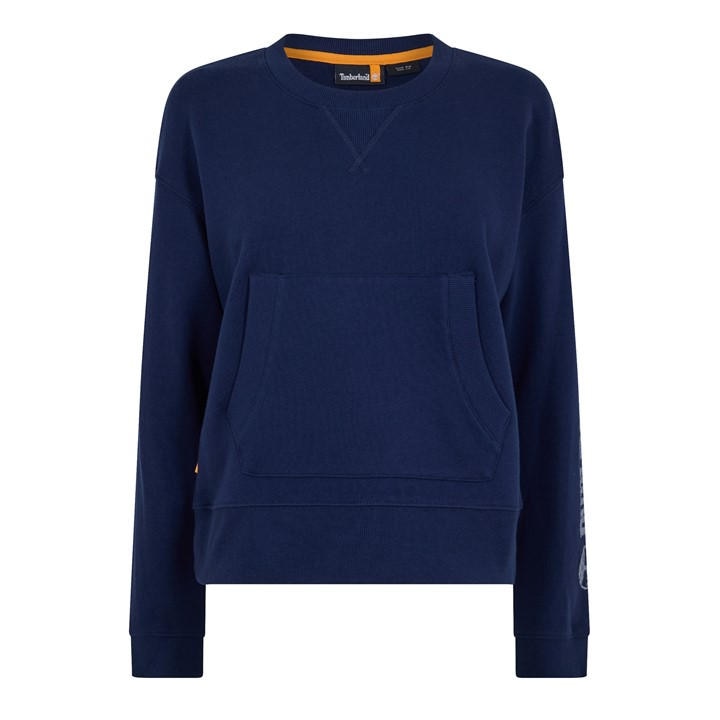 Timberland Women's Blue Crew Lin Iride Crew Sweatshirt in Size 12, Sports Direct