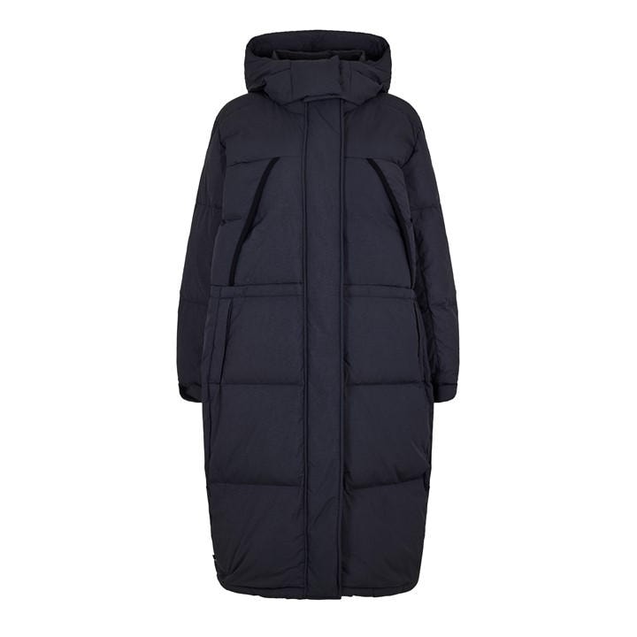 Timberland Women's Black Puffer Long Parka in Size 10, Sports Direct