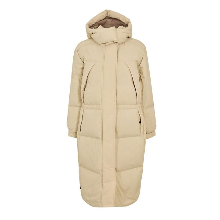 Timberland Women's Brown Puffer Long Parka in Size 10, Sports Direct