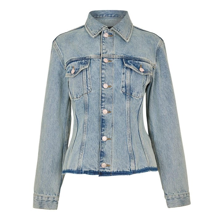 7 For All Mankind Women's Blue Denim Jacket in Size 8, Sports Direct