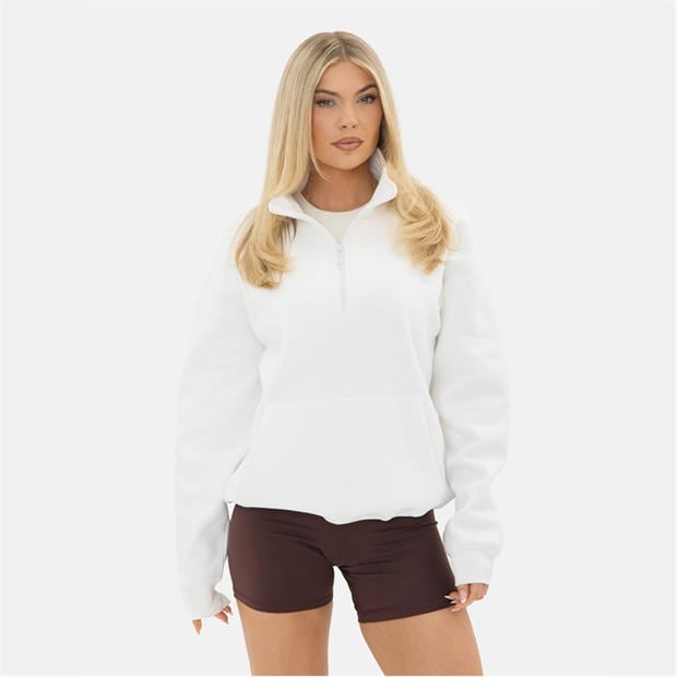 I Saw It First | Quarter Zip Sweatshirt | Off White | SportsDirect.com