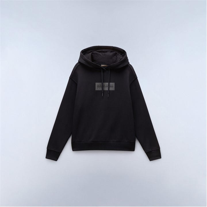 Napapijri Women's Black Box Logo Hoodie in Size 10, Sports Direct