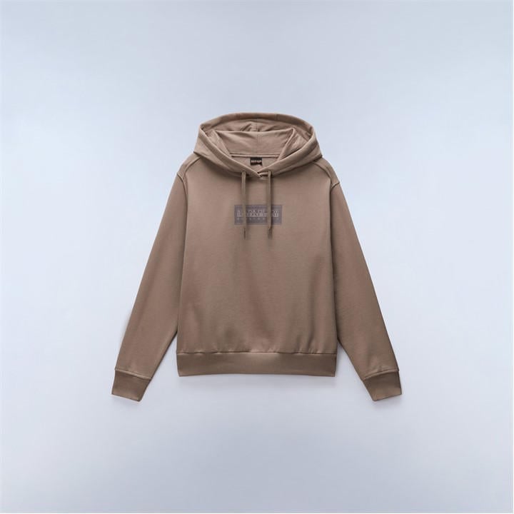 Napapijri Women's Beige Box Logo Hoodie in Size 10, Sports Direct