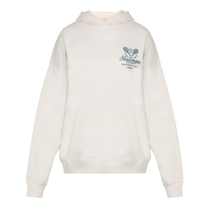 Slazenger Women's White Slaz Tennis Hoodie in Size 10, Sports Direct