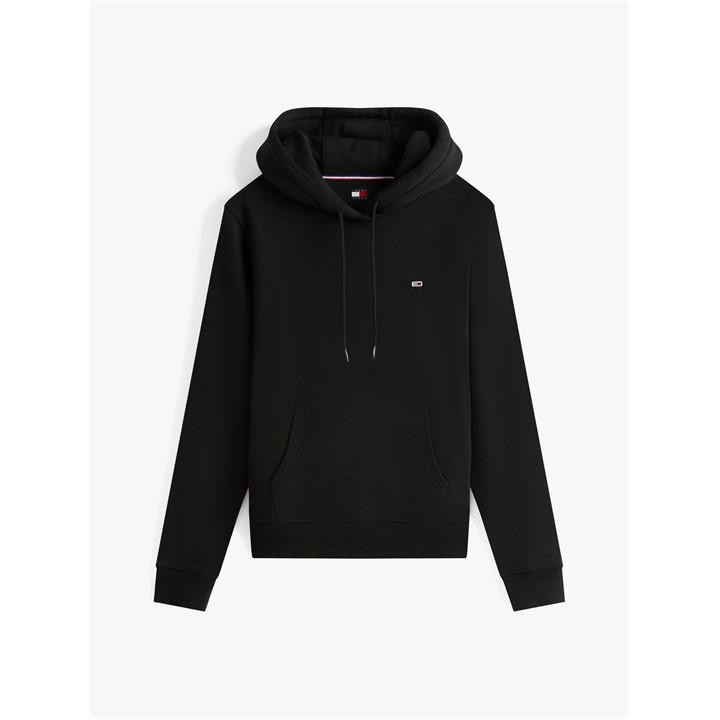 Tommy Jeans Women's Black Regular Flag Hoodie in Size 14, Sports Direct