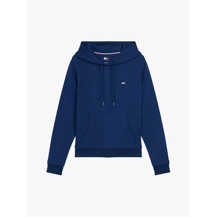 Tommy Jeans Women's Blue Regular Flag Hoodie in Size 16, Sports Direct