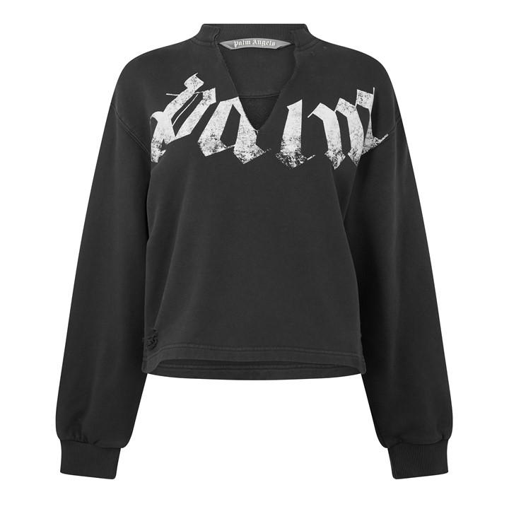 Palm Angels Women's Black Zip Hoodie in Size 8, Sports Direct