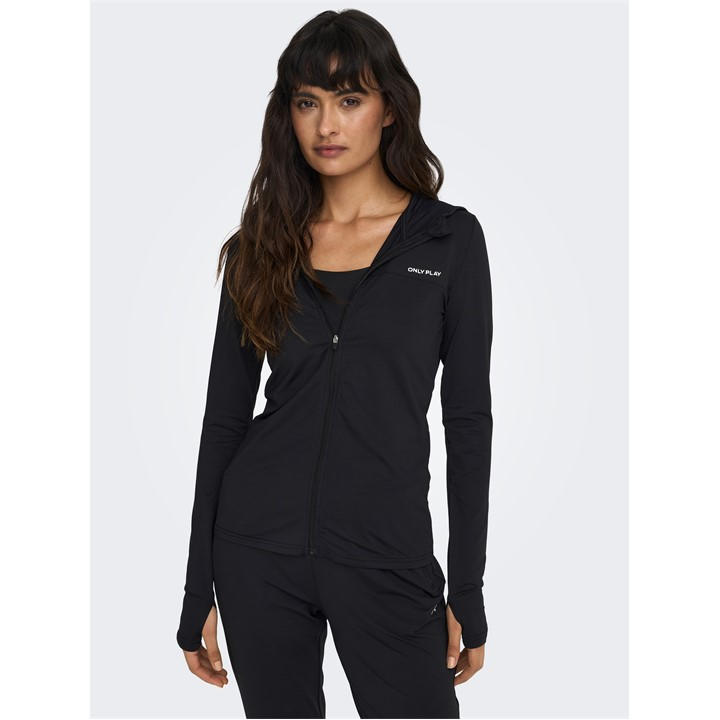 Only Play Women's Black Life Full-Zip Training Hoodie in Size 14, Sports Direct