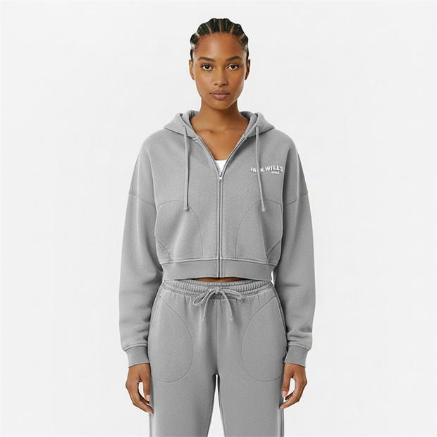 Grey Washed - Jack Wills - Women's JW Washed Zip Hoodie