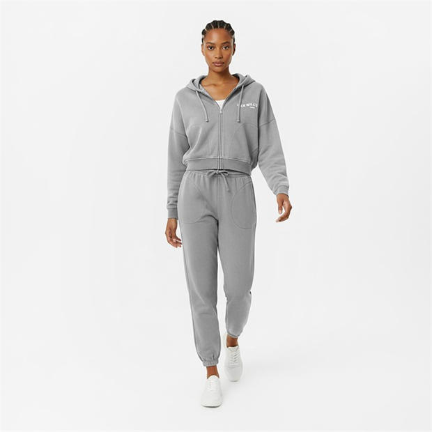 Grey Washed - Jack Wills - Women's JW Washed Zip Hoodie