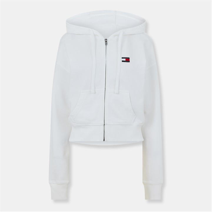 Tommy Jeans Women's Cream Full Zip Hoodie in Size 10, Sports Direct