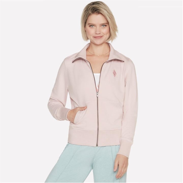 Skechers Women's Pink Diamond Zip Hoodie in Size 18, Sports Direct