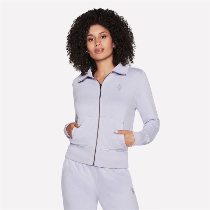 Skechers Women's Purple Diamond Zip Hoodie in Size 18, Sports Direct