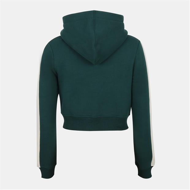 Green/White - Jack Wills - Women's Script Cotton Long Sleeve Oversized Fit Zip Hoodie