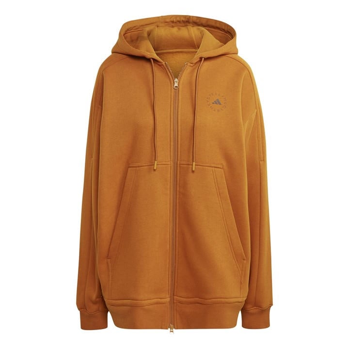 Adidas Women's Brown Zip Hoodie in Size 2XS, Sports Direct