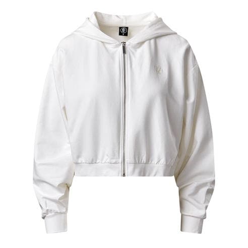 Gym King - Gym King Victory Loopback Full Zip Crop Hood - Cream