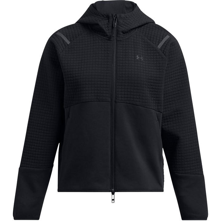 Under Armour Women's Black Full-Zip Unstop Hoodie in Size 12, Sports Direct