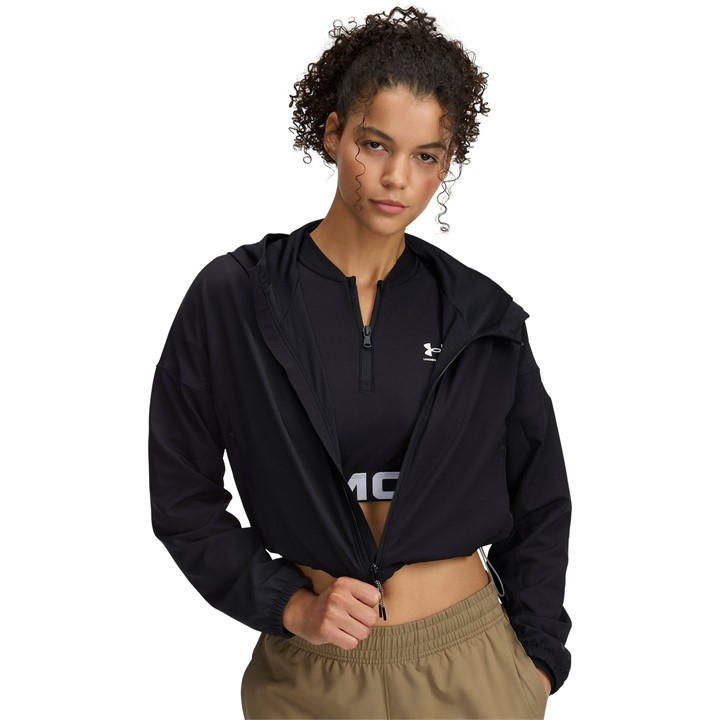 Under Armour Women's Black Zip Hoodie in Size 8, Sports Direct