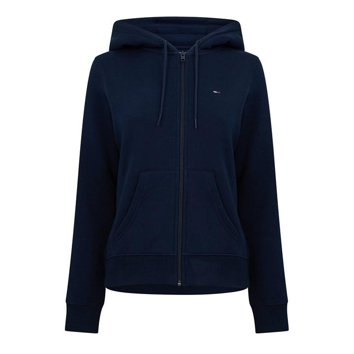 Tommy Jeans Women's Blue Flag Zip Hoodie in Size 12, Sports Direct