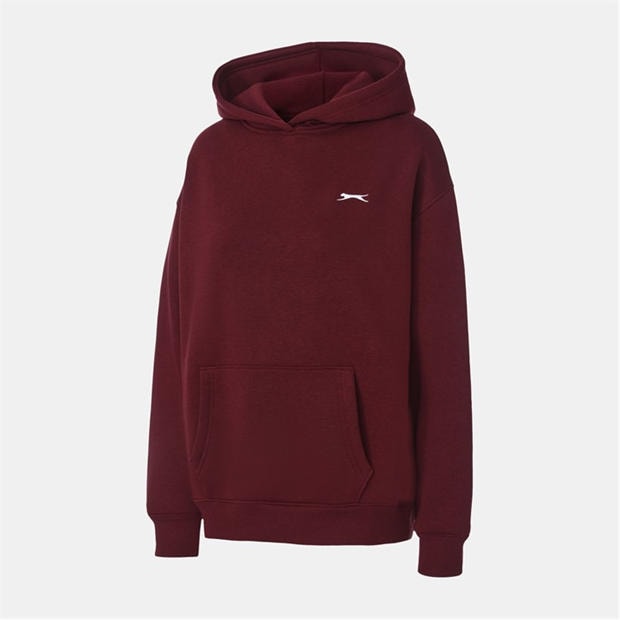 Burgundy - Slazenger - Fleece Hoodie Womens