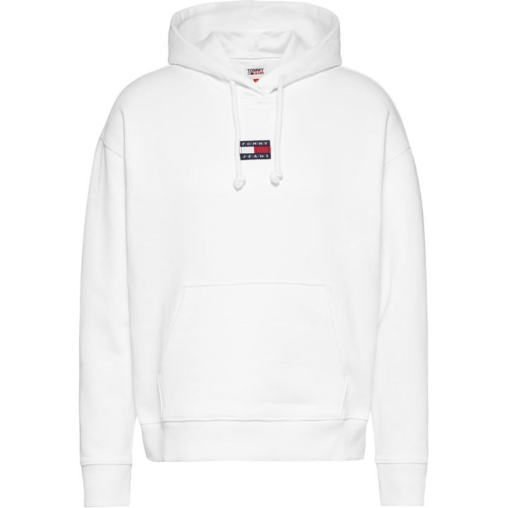 Tommy Jeans Women's White Badge Hoodie in Size 6, Sports Direct