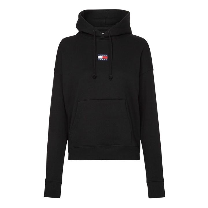 Tommy Jeans Women's Black Badge Hoodie in Size 12, Sports Direct