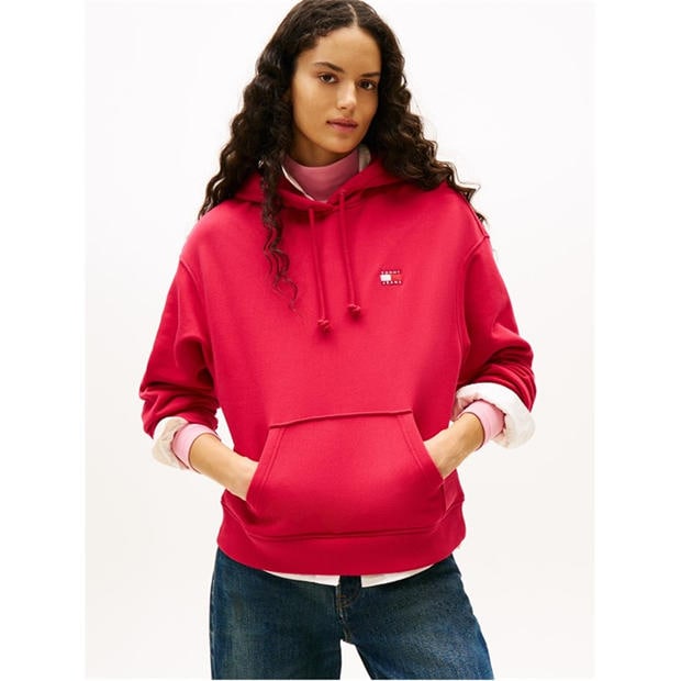 Rubīna Rabarbera - Tommy Jeans - Badge Hoodie