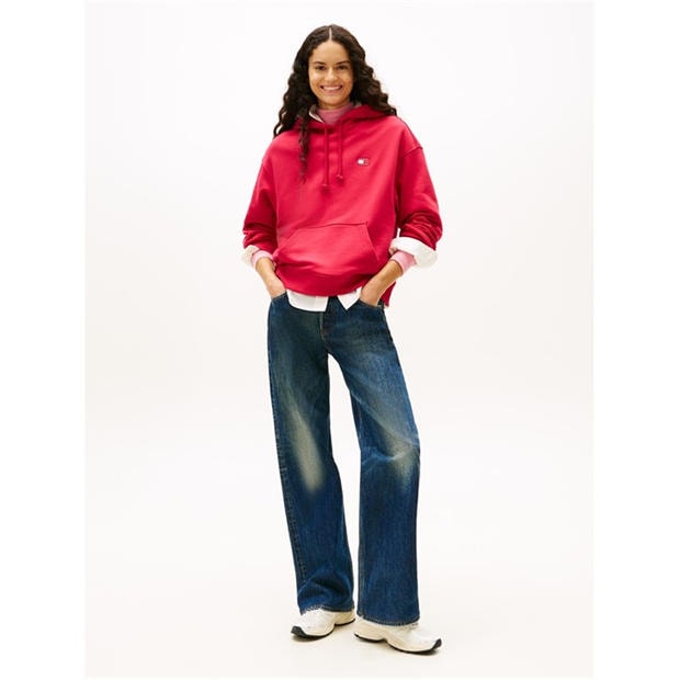 Rubīna Rabarbera - Tommy Jeans - Badge Hoodie