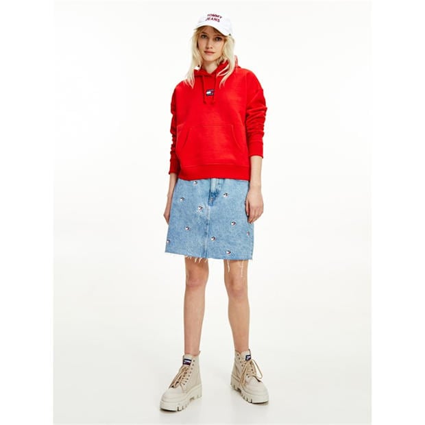 Sarkanais XNL - Tommy Jeans - Badge Hoodie
